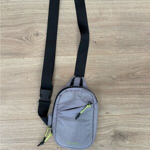 Peloton Gray Belt Bag with Black Strap